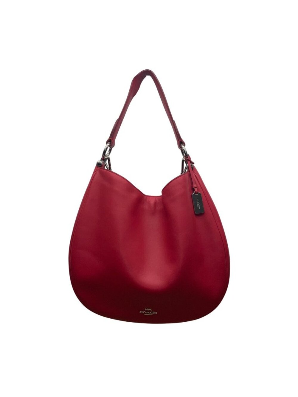 Coach Women’s Red Leather Slouchy Restored Mae Hobo Shoulder Bag